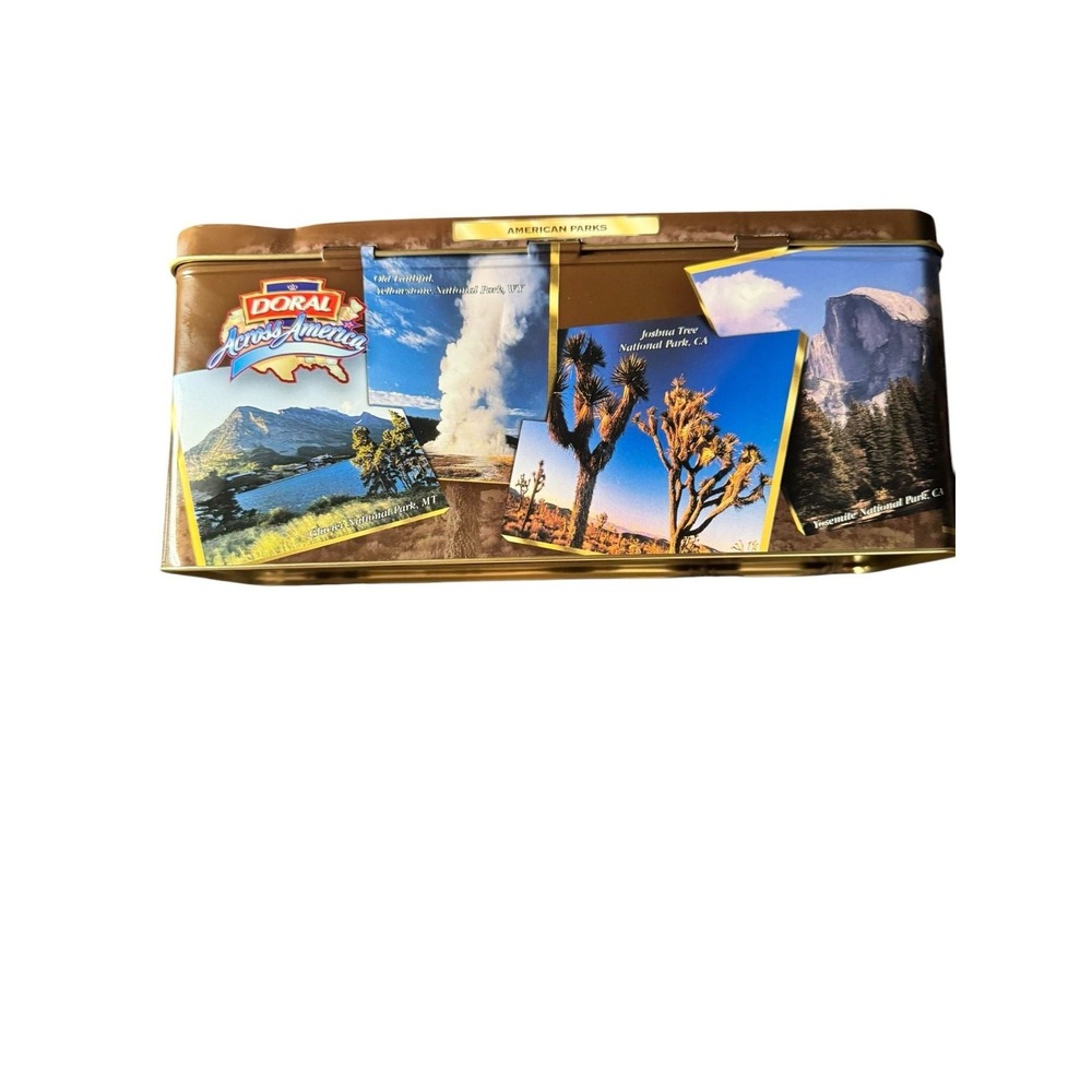 Vintage Doral Across America National Parks Cigarette Advertising Metal Tin
